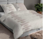  Pamutszatén 3 részes ágynemű huzat - 140x200 cm / bézs modern geometriai mintás