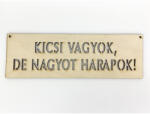  Natúr fa - "KICSI VAGYOK, DE NAGYOT HARAPOK! " tábla 6, 5x20cm - festéshez és dekorációhoz