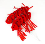  Beszúrós bársony dupla szív 5cm 12db/csomag