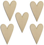  Natúr fa - Hosszúkás szív 5, 5cm*8, 5cm 5db/cs - papelito