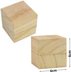 Natúr fa kocka 6x6cm - festéshez és decoupage-hoz