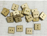 Natúr fa - Kocka gomb 25db/csomag - papelito