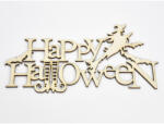  Natúr fa - "Happy Halloween" felirat 20cm - papelito