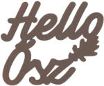  Világos barna "Hello Ősz" felirat színes 11x11cm - papelito