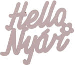  Hello Nyár" felirat színes rózsaszín 11x10cm - papelito