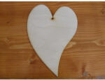  Natúr fa - Francia szív 14x20cm - koszorúhoz és asztaldíszhez