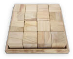  Natúr fa 6cm kocka puzzle 16db-os - papelito
