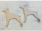  Natúr fa - Dobermann kutya 10cm 2db/csomag - papelito