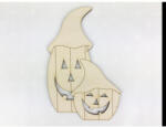  Natúr fa - Sapkás halloween tökök 15cm - papelito
