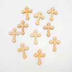  Natúr fa - Kereszt kicsi 3, 7x4, 5cm 10db/csomag - papelito