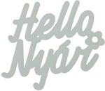  Hello Nyár" felirat színes menta 11x10cm - papelito