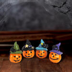  Halloween kalapos tökök 4db/csomag