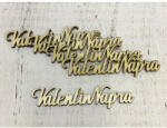  Natúr fa - " Valentin Napra" felirat 10cm 5db/csomag - papelito
