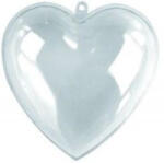  Átlátszó akril szív, 2 részes 8cm 1113