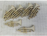  Trombita 6cm 10db/csomag - festéshez és dekorációhoz