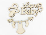  Natúr fa - "Love Baby" csomag 3db/csomag - papelito