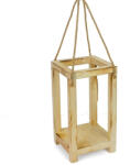 Dekorálható fa lanterna nyitott tetővel 15x15x28cm