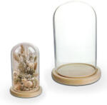  Üvegbúra fa talppal 12*20cm - papelito