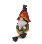  Lógólábú kerámia arcátlan manó levél sapkában