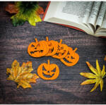  Natúr fa - Halloween tökök vegyes 5cm - narancs 5db/csomag - papelito