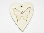  Natúr fa - Áttört szív lepke 20cm - papelito