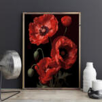 Pictorul Fericit Frumusețea macilor (Beauty of poppies) - Pictură pe numere Panza pictura