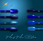  Mr és Mrs Blue gél lakk kollekció 8 db géllakkal és ajándék margarétával