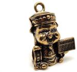 R. M. ékszer Sárgaréz medál kínai figura 2, 7x2cm (000448)