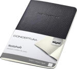 Sigel Füzet, exkluzív, A6, vonalas, 32 lap, puhafedeles, SIGEL "Conceptum", fekete