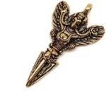 R. M. ékszer Sárgaréz madár vadzsra medál 6x3cm (000424)