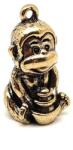 R. M. ékszer Sárgaréz medál majom 3x2cm (000414)