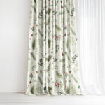 Goldea karácsonyi dekoratív drapéria - téli ágacskák 180x150 cm