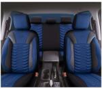 Panda Set Huse Scaune Auto pentru Peugeot 204 - Panda Paris, Albastru-Negru, 11 piese