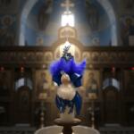 Ie Traditionala Lumanare Botez Voal Ingeras - albastru