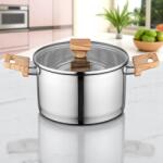 FLORINA Cratita inox Florina Fitter, cu capac din sticla, 20 cm, 3.3 litri