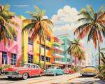 Alkotásutca Miami - Számfestő készlet kereten 40x50