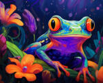 Alkotásutca Neonbéka 1 - Számfestő készlet kereten 40x50