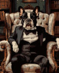 Alkotásutca Bulldog Úr - Számfestő készlet kereten 40x50