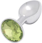 Sunfo - fém anál plug lime kővel (ezüst) - velvetplay