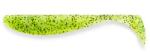 Fishup Fishup_wizzle Shad 5" (4pcs. ), #055 - Chartreuse/black (fhl89116) - fishingoutlet