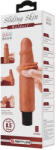 Loverzzz Dildó, Loverzzz, Sliding Skin Waldorf, 21-25 cm, barna, realisztikus, vibrátoros, állítható rezgés, erezett, TPR, 2 x AA elemmel