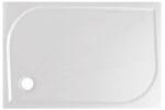SIKO LIMNEW öntött márvány 80x120x3cm téglalap fehér zuhanytálca