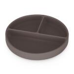 Petite&Mars TAKE&MATCH Szilikon osztott tányér, kerek, Bitter Cocoa