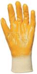  Kesztyű eurodex ökölcsontig mártott szellőző hátú nitril gumis sárga 9 (9309)