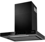 Turbionaire Hota Turbionaire decorativa TEV60WB, , Putere de absorbtie 800 m3/h, Senzor temperatura, Aspiratie perimetrala, Iluminare LED, Clasa A++, 60 cm, Negru (TEV60WB) Hota