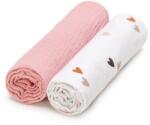 T-TOMI BIO Muslin Diapers mosható pelenkák Love 65 x 65 cm 2 db