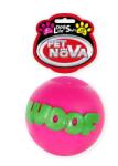 PET NOVA DOG LIFE STYLE Minge WOOF pentru caini, roz, 8cm
