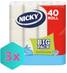Nicky BIG PACK toalettpapír, 3 rétegű, 40 tekercses KARTON - 3 csomag (DA503XSZWYK8004260014946)