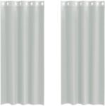 vidaXL 2 db világosszürke fátyolfüggönyök rojtokkal 140x245 cm 4102110 (4102110)