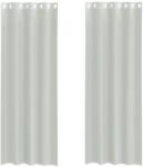 vidaXL 2 db világosszürke fátyolfüggönyök rojtokkal 140x260 cm 4102111 (4102111)